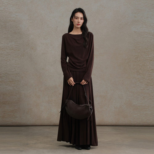 AIRIQI25冬新款针织上衣半裙套装