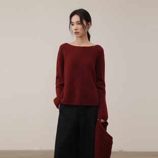 AIRIQI商场同款25冬新款休闲宽松羊毛衫+屁帘针织套装女AY54TZ458