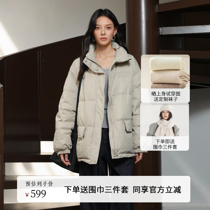 AIRIQI冬季新款宽松羽绒服外套