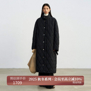 AIRIQI商场同款25冬新款双面穿立领菱格纹长款羽绒服女AX54YR030