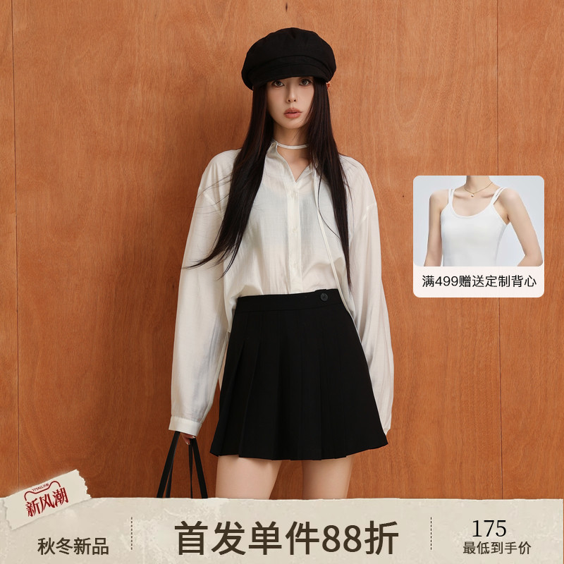 AIRIQI秋季新款休闲小翻领衬衫