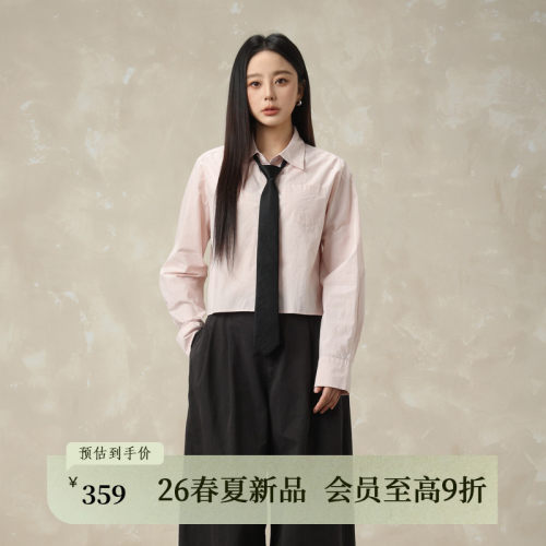 AIRIQI26春新款通勤领带衬衫