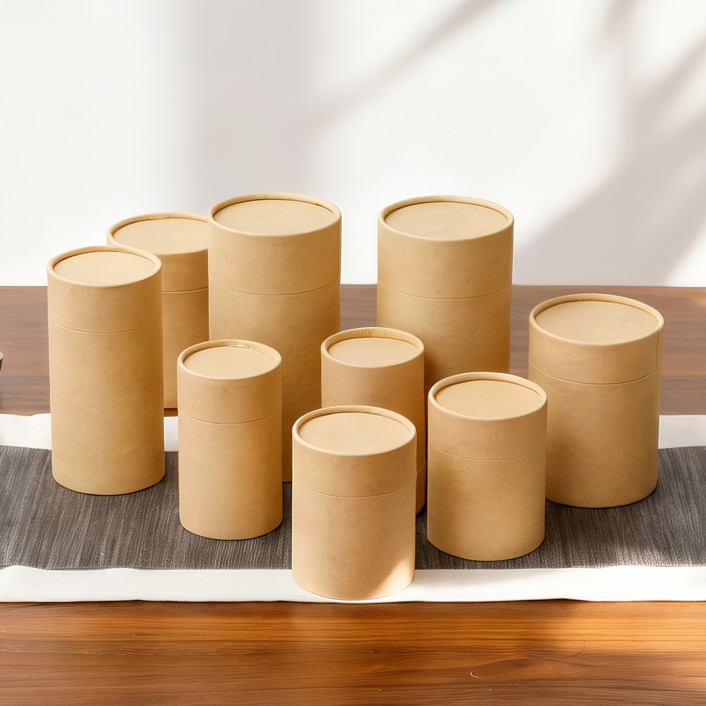 牛皮纸茶叶罐空罐圆筒纸罐包装便携空礼盒空盒密封罐纸质罐子定制,餐饮具,茶叶罐,淘宝优惠券,粉丝福利购,淘宝优惠卷