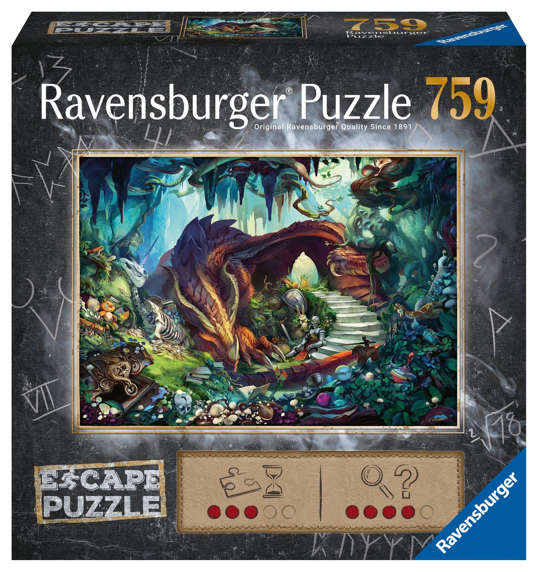 Ravensburger睿思密室逃脱-逃出龙爪759片-进口拼图益智解压