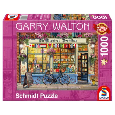 进口拼图益智解压烧脑玩具书店