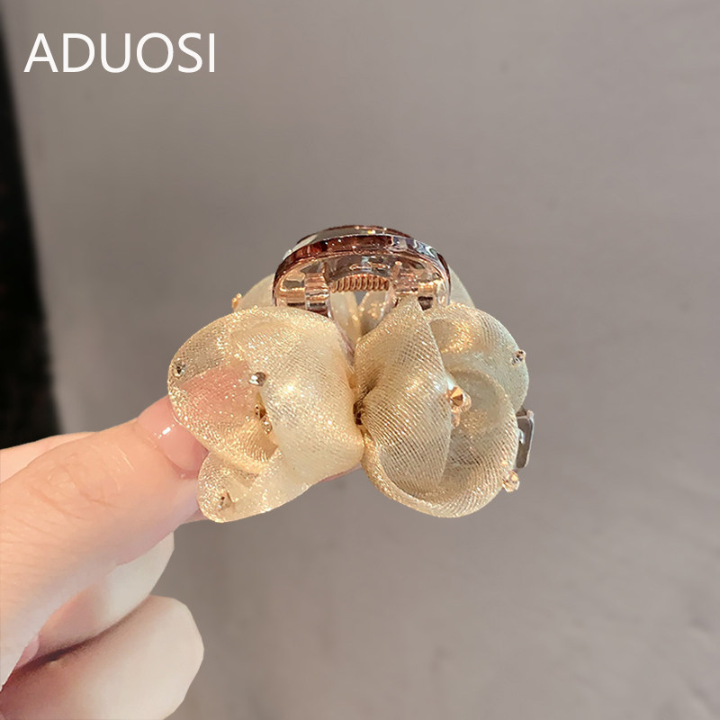 2025新款甜美网纱花朵珍珠抓夹女小号刘海碎发夹后脑勺半扎发头饰,饰品/流行首饰/时尚饰品新,发饰,淘宝优惠券,粉丝福利购,淘宝优惠卷