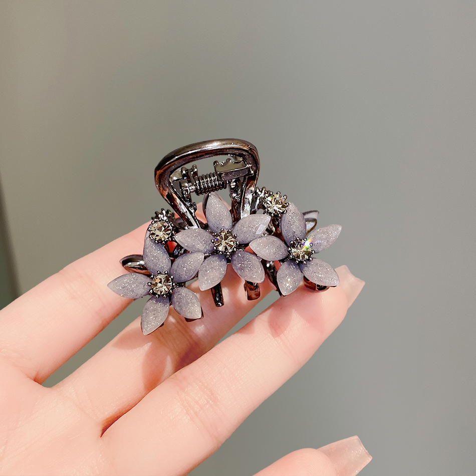 阿朵丝水钻琉璃花半扎发夹