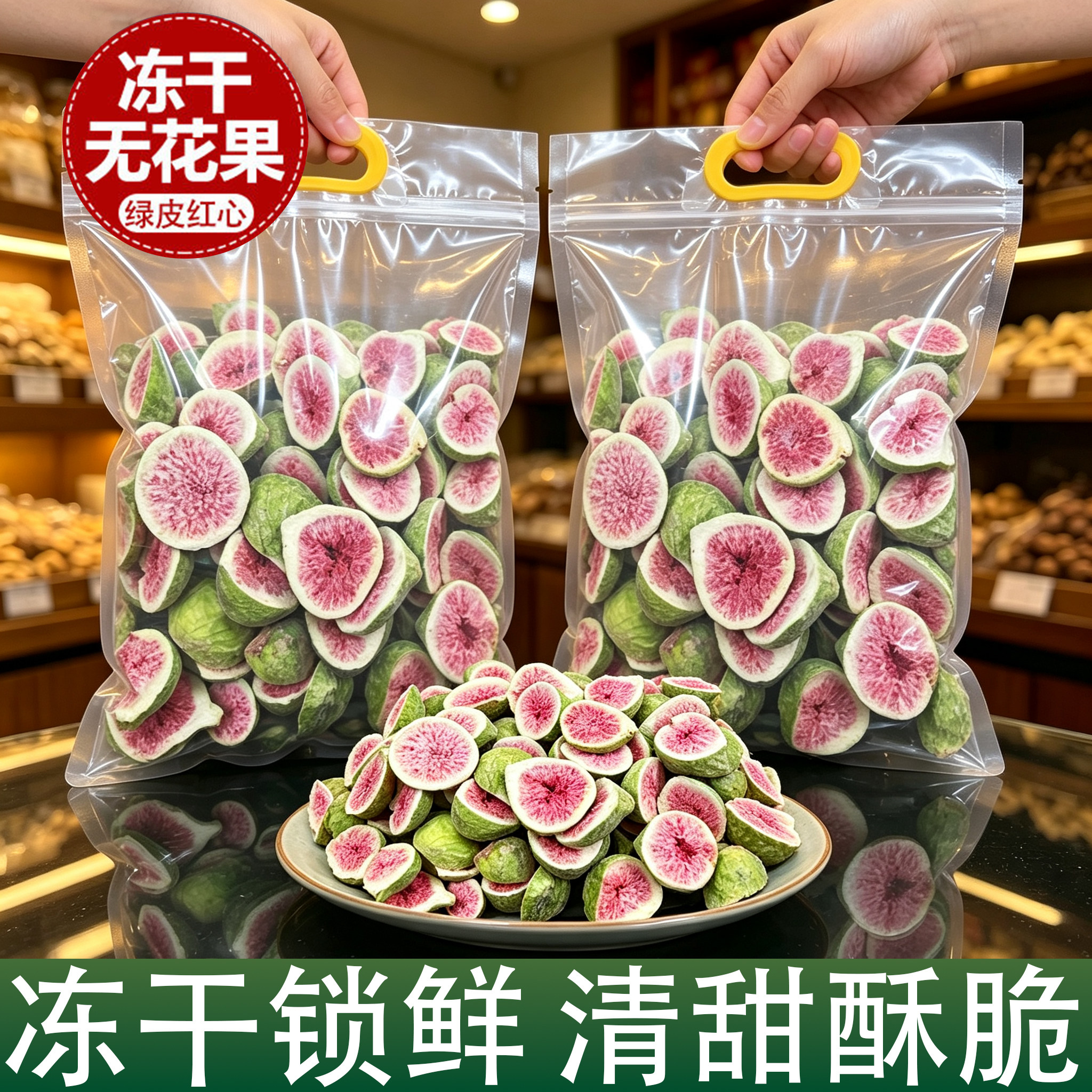 无花果冻干无花果袋装威海特产烘焙专用雪花酥装饰冻干草莓水果片