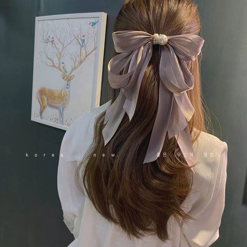 大蝴蝶结头饰半扎发夹韩国发饰