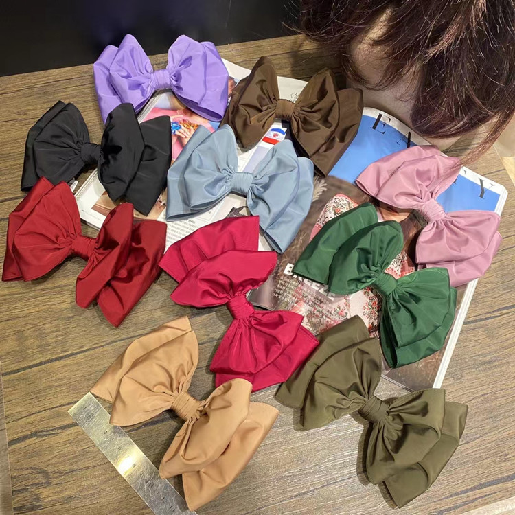 蝴蝶结发卡发夹发饰韩国新款哑光高级感头饰头花后脑勺顶夹马尾夹