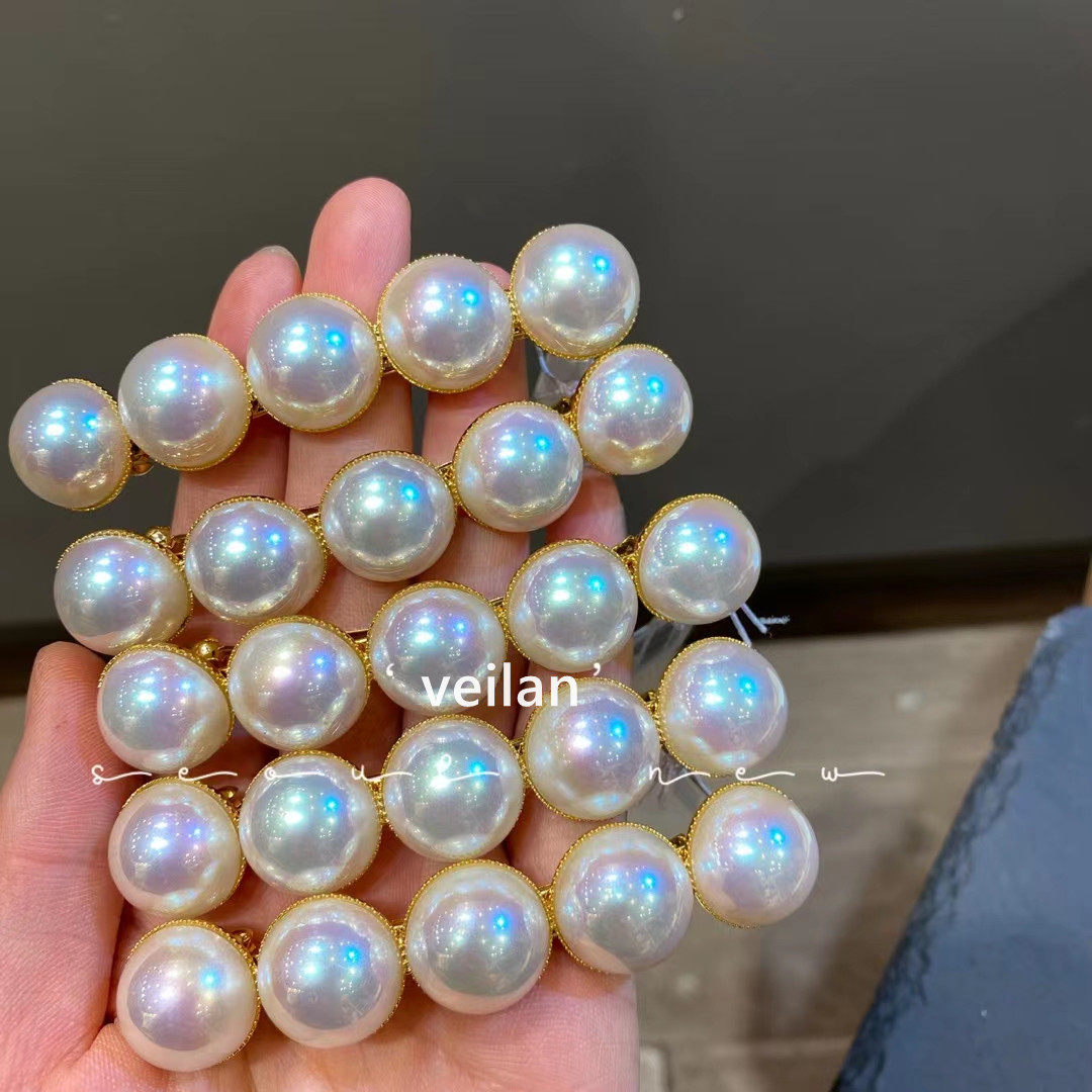 高档发卡简约珍珠发夹后脑勺顶夹