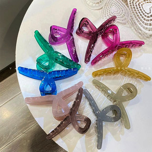 大号抓夹韩国简约发卡慵懒风盘头发抓子洗澡发夹女鲨鱼夹发饰头饰