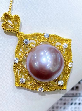 日式进口配件精工复古珍珠吊坠女