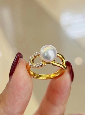 其他女纯银日韩金色戒指配件国产