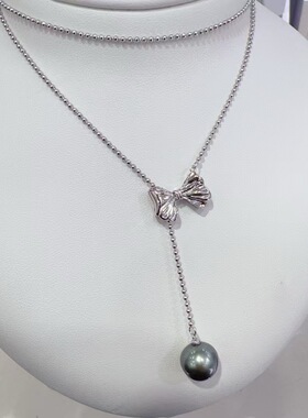 蝴蝶结豆豆链珍珠配件