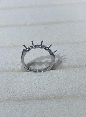 通体S925纯银戒指配件