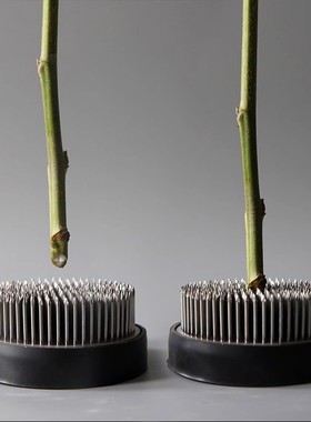 不锈钢插花底座剑山插花器禅意中式日式花艺材料插花固定神器工具