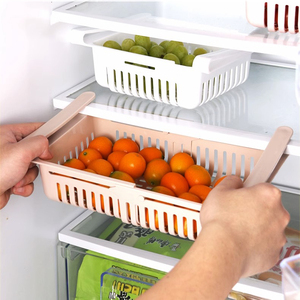 冰箱收纳篮保鲜伸缩鸡蛋厨房蔬菜篮抽屉式专用整理收纳盒悬挂神器