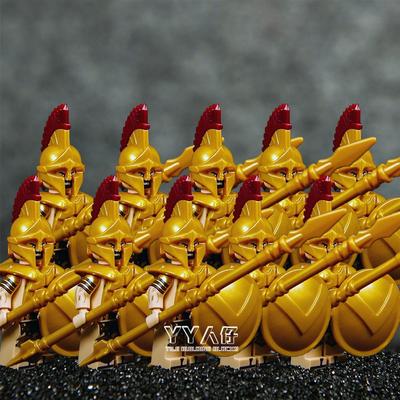 适用于乐高斯巴达勇士中古代罗马十字军事骑士团积木士兵人仔玩具