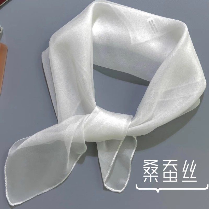 薄款桑蚕丝真丝小方巾春夏防晒