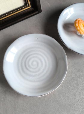 （9.99三个）日式陶瓷碟子家用吐骨碟釉下彩凉菜点心盘蘸料味碟