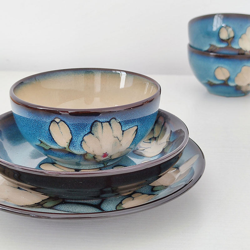 馨兰创意饭碗家用单个汤碗面碗陶瓷碗碟餐具中式盘子鱼盘套系微瑕