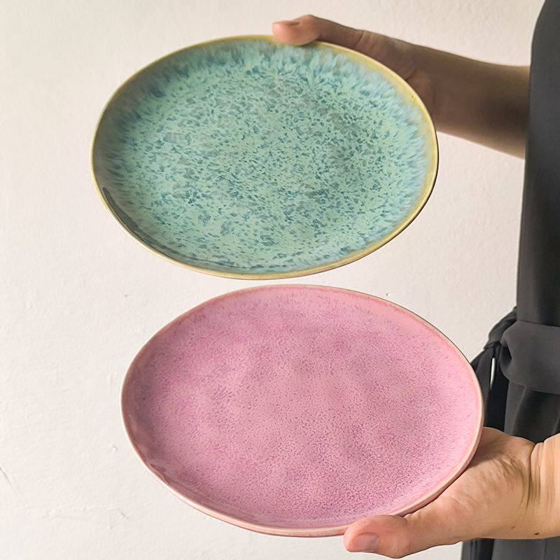 老板娘自留款北欧风陶瓷盘子家用菜碟创意个性餐具西餐牛排盘微瑕