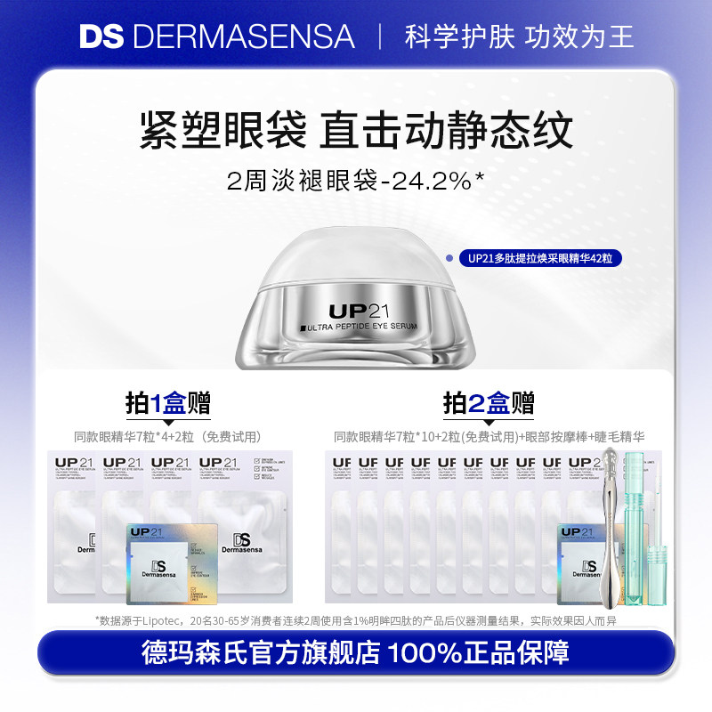 【年糕妈妈专属】DS德玛森氏UP21多肽眼精华淡化眼袋淡纹紧致提拉