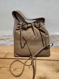 休闲复古手提斜挎福袋包 孤品微瑕外贸出口鹿皮真皮女款