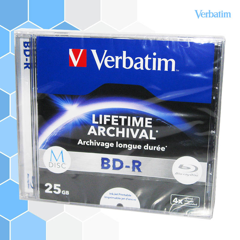 威宝原装正品 千年m-disc蓝光25g空白光盘bd-r可打印刻录盘单片装