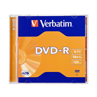 16速DVD 威宝verbatim R空白刻录光盘单片盒装 dvd r刻录盘4.7g