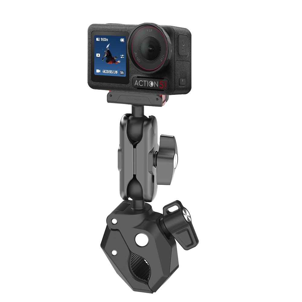 适用大疆DJI Osmo Action 5 Pro运动相机支架骑行自行车公路车摩托车单车夹蟹钳车把夹大力夹拍摄配件支架