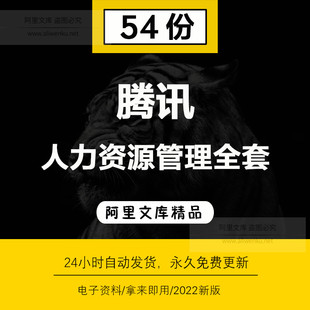 腾讯公司人力资源管理工具包企业文化薪酬体系招聘方案员工发展