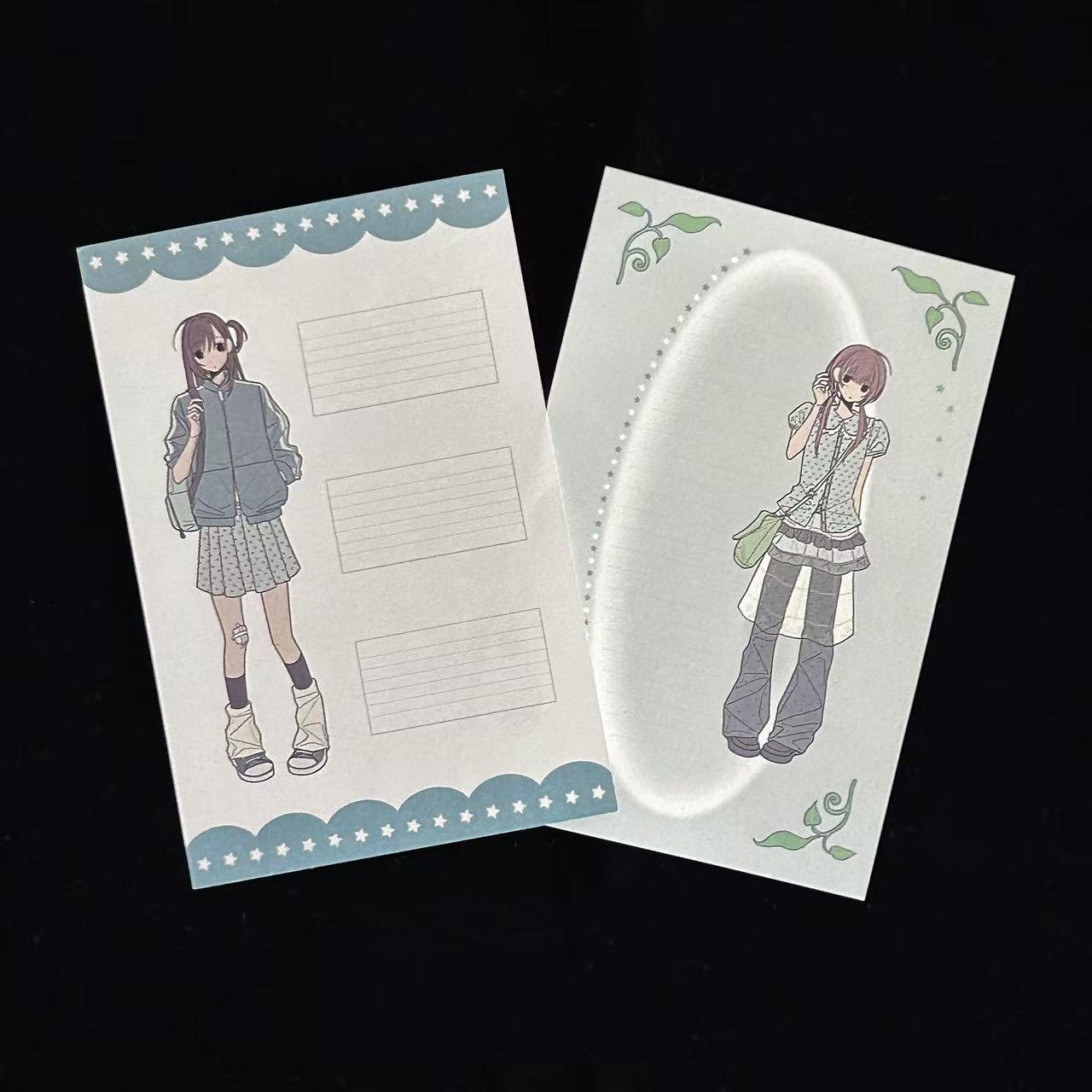 奇思妙想乌A7双面便签可书写手绘风手帐便签活页内页双面印刷文艺