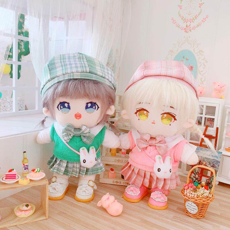 现货格子jk制服背心20cm