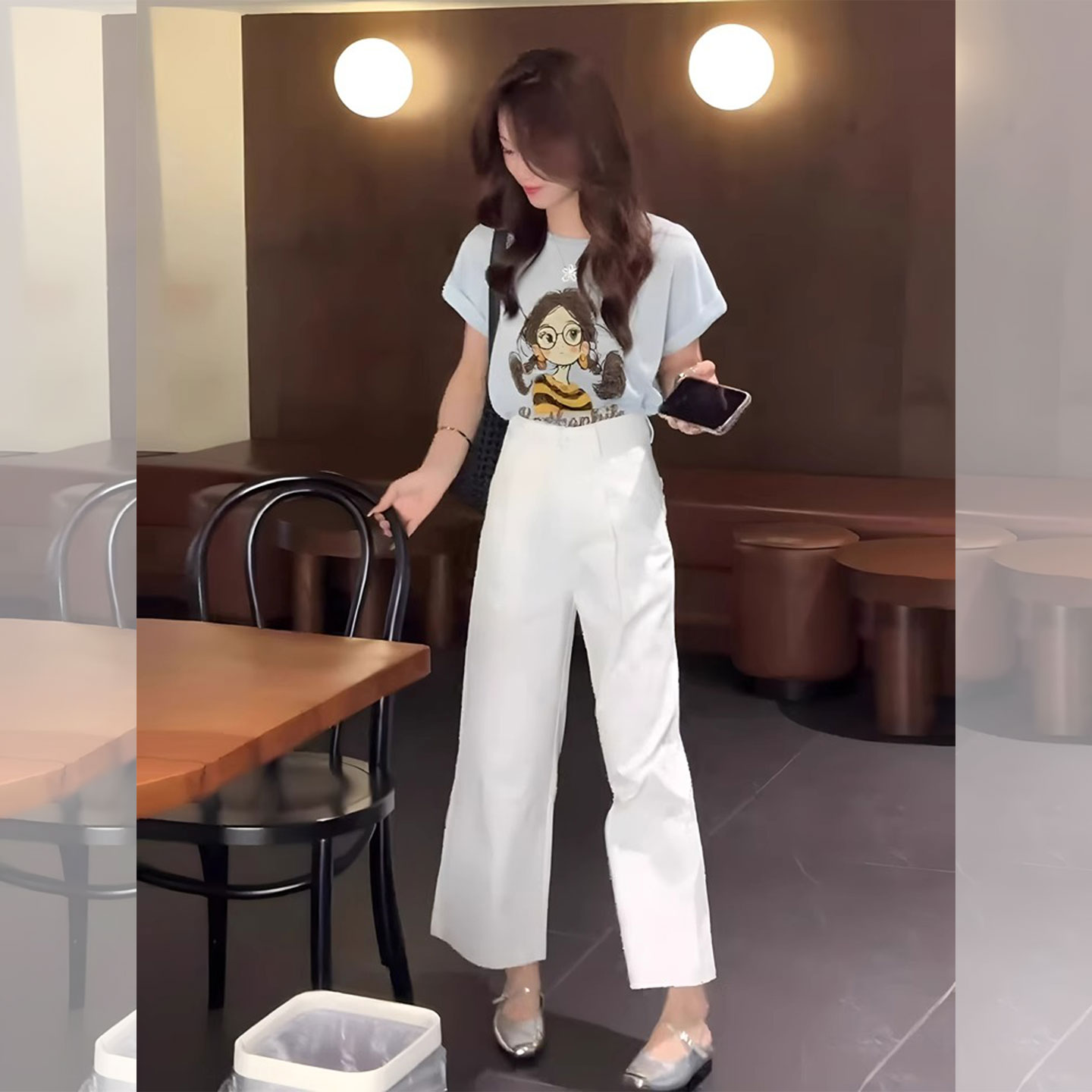 RIERA夏日绝美俏皮小套装今年流行小个子独特漂亮高腰直筒休闲裤