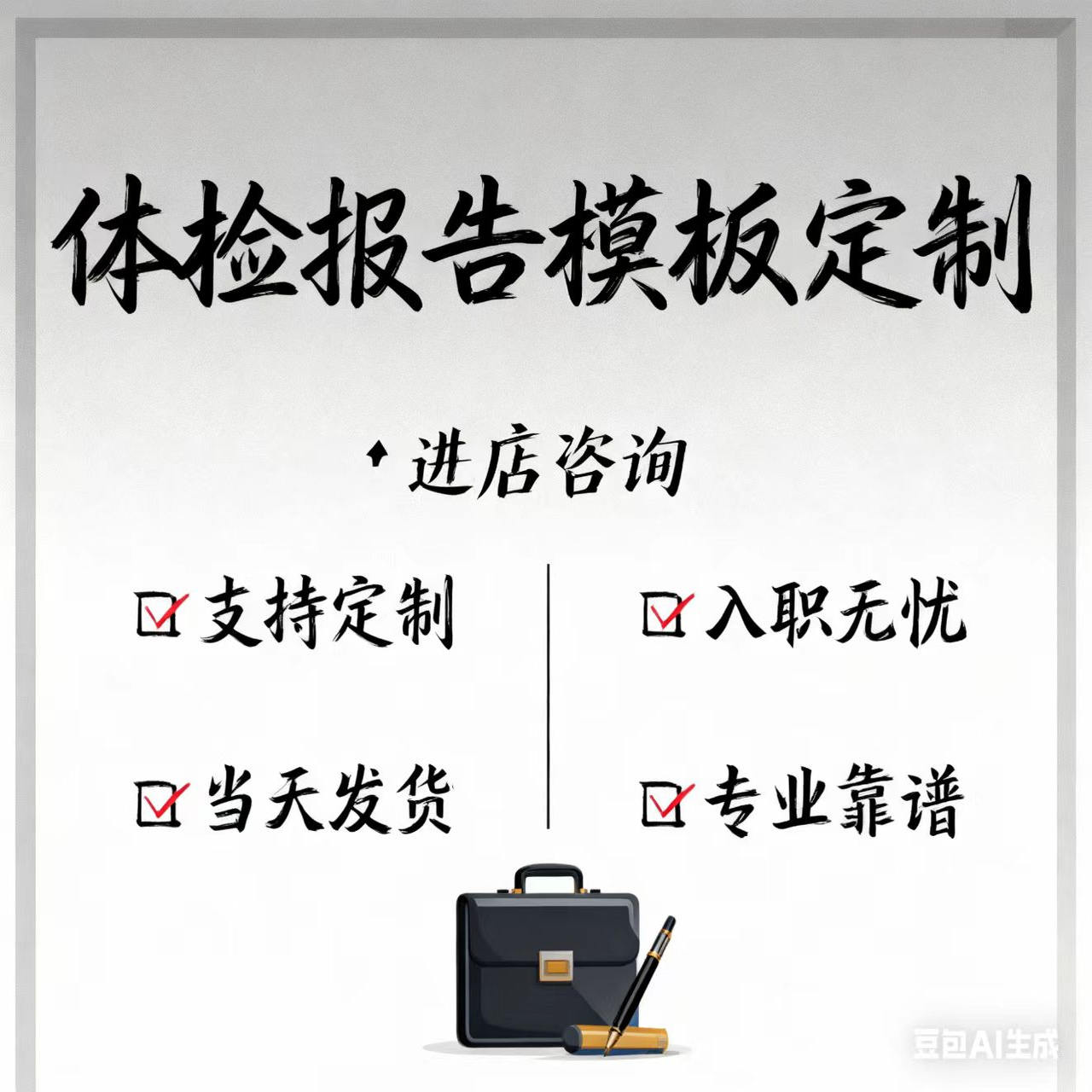 职业员工体检报告模板表格设计制作word纸质电子版diy素材模板
