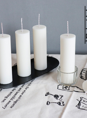 植物大豆蜡烛无烟无味家用照明环保加粗圆乳白色蜡烛环保停电备用