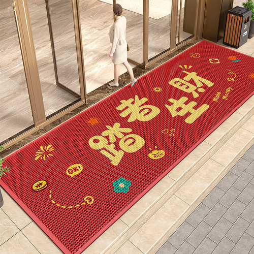 PVC镂空定制logo防滑迎宾地垫