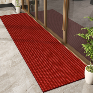 商用入户门长条地垫超市商铺门口红色迎宾地毯室外可裁剪防滑脚垫