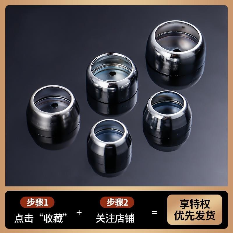 实心不锈钢开口法兰座19-32mm衣柜挂衣杆托座管隐藏圆型底座加厚 - 实物图