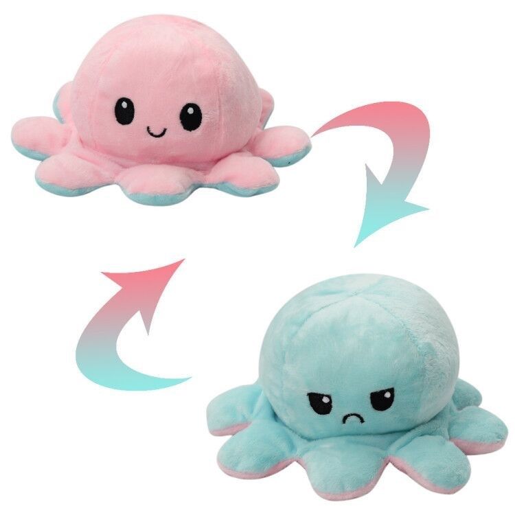 12 Colour Flip Two Sided Octopus Plush Toy Stuffed Toy Baby
