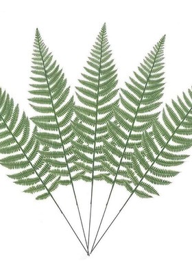 10PCS Artificial Boston Fern Bush Plant Faux Leaves Green Pl
