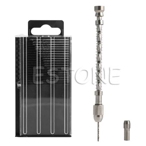 Mini Micro Spiral Hand Manual Drill Chuck Twist Pin Vise Bit