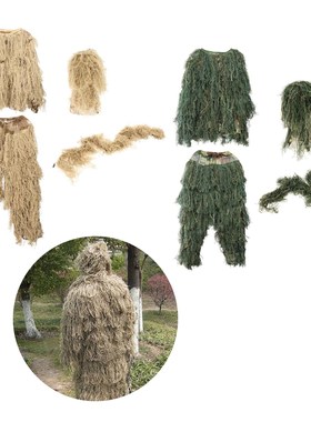 Adults 3D Lightweight Hooded Camouflage Clothes Ghillie