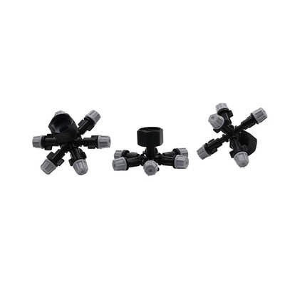 1 Set Multi-way 360 Degree Atomization Misting Grey Nozzles
