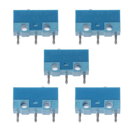 5Pcs Original HUANO White Dot Blue Shell 0.74N Mouse Micro S