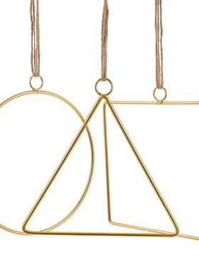 3 Sets Iron Wire Wreath Frame Geometric Wreath DIY Hoops