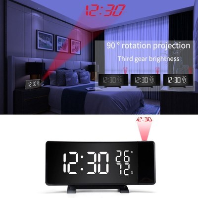 Projection Alarm Clock Bedrooms with Weather Station Indoor