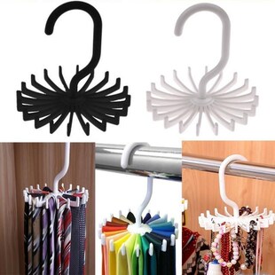 20 Shawl Tie Rack Holds Adjustable Tie Belt Scarf Hanger Hol